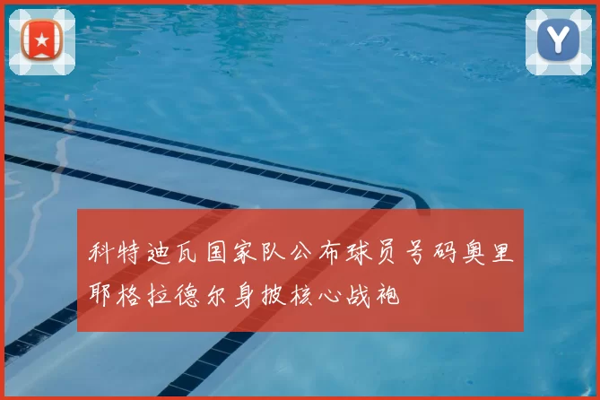 科特迪瓦国家队公布球员号码奥里耶格拉德尔身披核心战袍